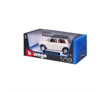Bburago 1/18 Mini Cooper (1969) - Beige/Black Roof