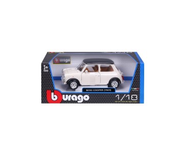 Bburago 1/18 Mini Cooper (1969) - Beige/Black Roof