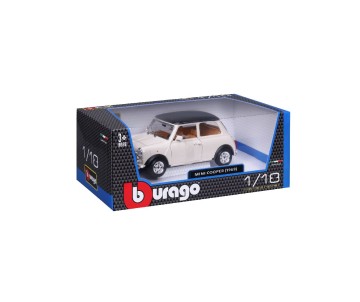 Bburago 1/18 Mini Cooper (1969) - Beige/Black Roof