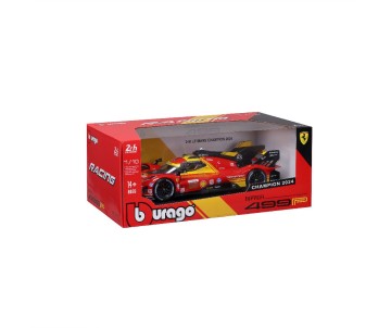 Bburago 1/18 Racing Ferrari 499P 24HLM (2024) - Red #50