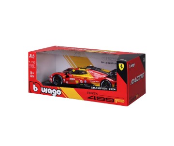 Bburago 1/18 Racing Ferrari 499P 24HLM (2024) - Red #50