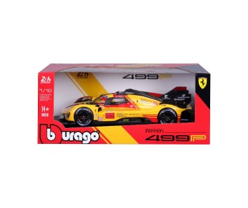 Bburago 1/18 Racing Ferrari 499P 24HLM (2024) - Yellow #83