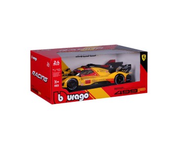 Bburago 1/18 Racing Ferrari 499P 24HLM (2024) - Yellow #83
