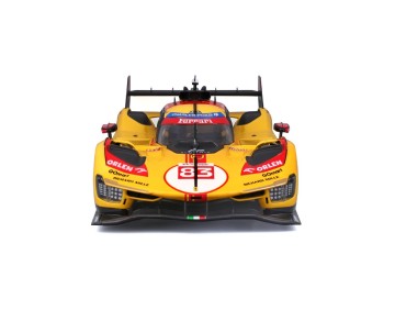 Bburago 1/18 Racing Ferrari 499P 24HLM (2024) - Yellow #83
