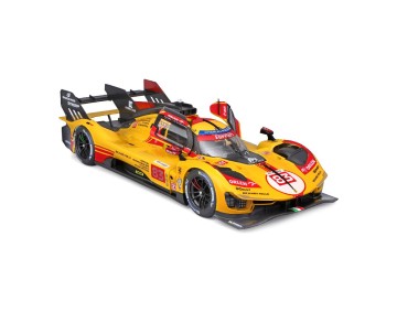 Bburago 1/18 Racing Ferrari 499P 24HLM (2024) - Yellow #83