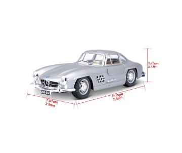 Bburago 1/24 Mercedes-Benz 300 SL (1954) - Silver