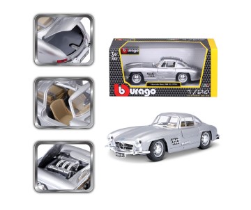 Bburago 1/24 Mercedes-Benz 300 SL (1954) - Silver