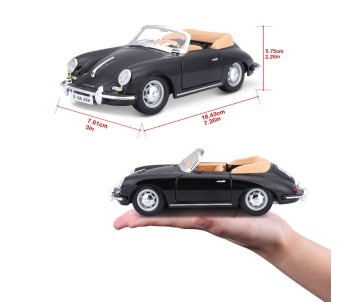 Bburago 1/24 Porsche 356B Cabriolet (1961) - Black
