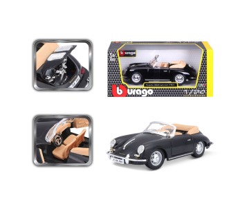 Bburago 1/24 Porsche 356B Cabriolet (1961) - Black