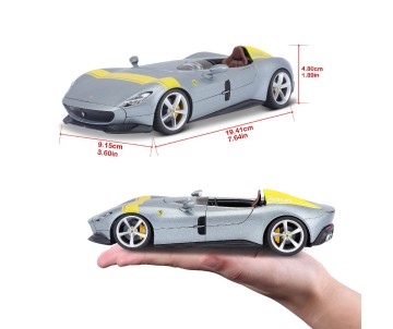 Bburago 1/24 R&P Ferrari Monza SP1 (Gray)