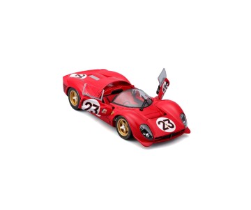 Bburago 1/24 Racing Ferrari 330 P4 Daytona (1967) - Red #23