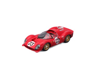 Bburago 1/24 Racing Ferrari 330 P4 Daytona (1967) - Red #23