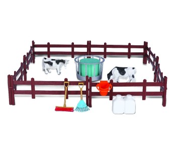 Bburago Farmland 10cm Cattle Set - Fendt, NH, M-F