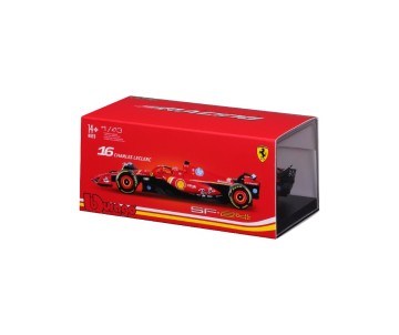 Bburago 1/43 SFR Ferrari Season Car w/ driver (2024) (Leclerc #16)