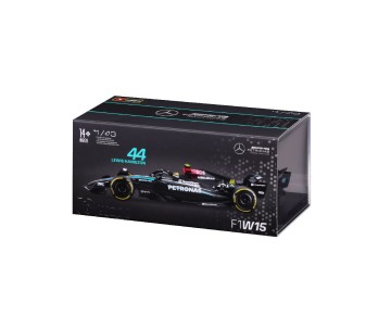 Bburago 1/43 Race Formula Mercedes W15 w/helmet (2024) - Hamilton #44