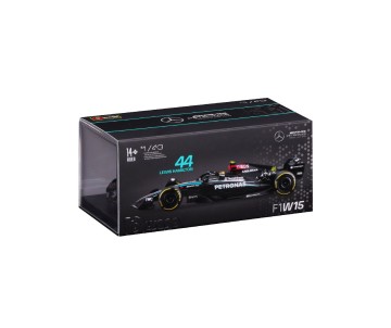 Bburago 1/43 Race Formula Mercedes W15 w/helmet (2024) - Hamilton #44