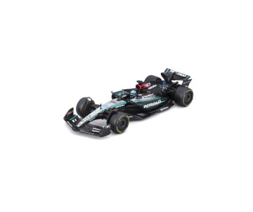 Bburago 1/43 Race Formula Mercedes W15 w/helmet (2024) - Russell #63