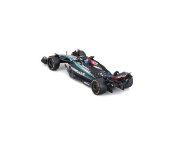 Bburago 1/43 Race Formula Mercedes W15 w/helmet (2024) - Russell #63