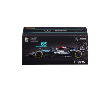 Bburago 1/43 Race Formula Mercedes W15 w/helmet (2024) - Russell #63