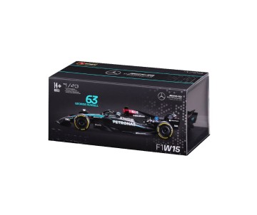 Bburago 1/43 Race Formula Mercedes W15 w/helmet (2024) - Russell #63