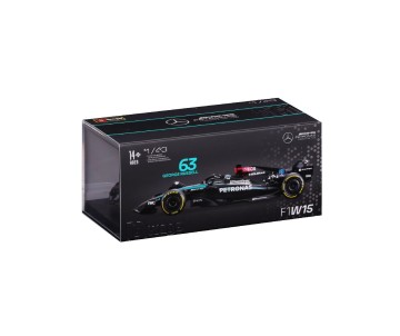 Bburago 1/43 Race Formula Mercedes W15 w/helmet (2024) - Russell #63