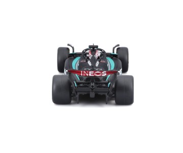 Bburago 1/43 Race Formula Mercedes W15 w/helmet (2024) - Russell #63