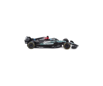 Bburago 1/43 Race Formula Mercedes W15 w/helmet (2024) - Russell #63
