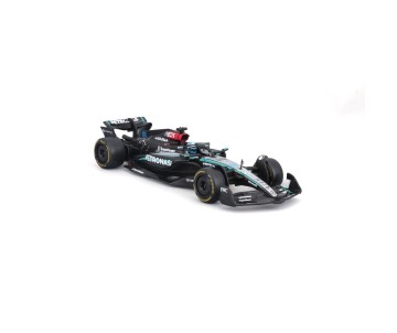 Bburago 1/43 Race Formula Mercedes W15 w/helmet (2024) - Russell #63