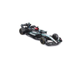 Bburago 1/43 Race Formula Mercedes W15 w/helmet (2024) - Russell #63