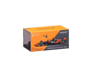 Bburago 1/43 Race Formula McLaren MCL38 w/ helmet (2024) - Norris #4