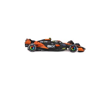 Bburago 1/43 Race Formula McLaren MCL38 w/ helmet (2024) - Norris #4