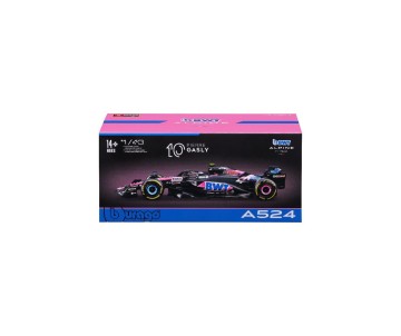 Bburago 1/43 Race Formula BWT Alpine F1 Team A524 w/helmet (2024)  - Gasly #10