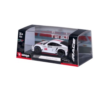 Bburago 1/43 Race Porsche 911 RSR - White