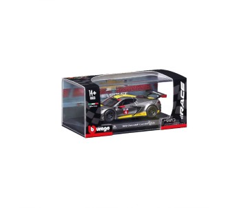 Bburago 1/43 Race 2020 Chevrolet Corvette C8R - Yellow/Grey
