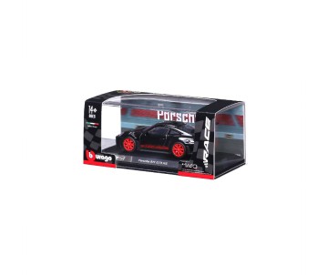 Bburago 1/43 Race Porsche 911 GT3 RS - Black w/ Red Text