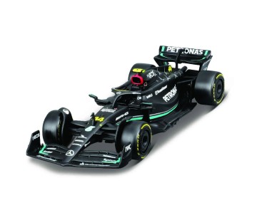 Bburago 1/43 Race Formula Mercedes Semi Truck w/  W15 (2024) - Russell #63