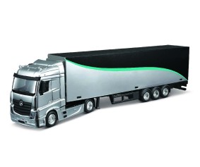 Bburago 1/43 Race Formula Mercedes Semi Truck w/  W15 (2024) - Russell #63