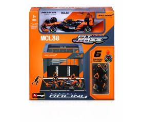 Bburago 1/43 Race Formula McLaren MCL38 Pit Pass (2024) - Norris #4