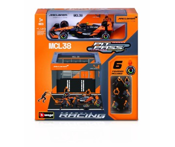 Bburago 1/43 Race Formula McLaren MCL38 Pit Pass (2024) - Norris #4