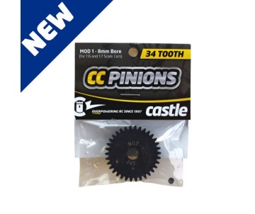 Castle CC Pinion 34T-Mod 1 8mm Bore For 1/6 and 1/7 Scale Cars