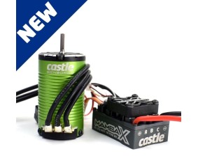 Castle Mamba X Sensored 25.2V WP ESC & 1412-3200KV SCT Combo 3mm (1/8