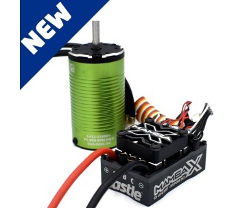 Castle Mamba X Sensored 25.2V WP ESC & 1412-2100KV SCT Combo 5mm 