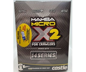 Castle Creations Mamba Micro X2, 16.8V, WP ESC with 0808-8200KV Combo. BEC Specification: Adjustable: 5.5V or 7.5V (2A Peak), Default 5.5V