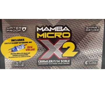 Castle Creations Mamba Micro X2, 16.8V, WP Sensored ESC (4.0mm). BEC Specification: Adjustable: 5.5V or 7.5V (2A Peak), Default 5.5V