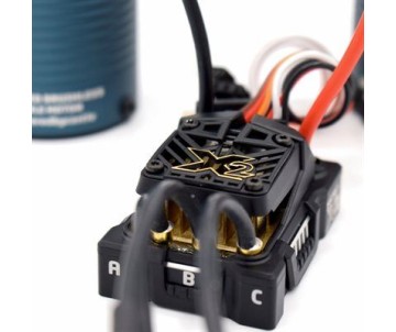 Castle Creations Mamba Micro X2, 16.8V, WP Sensored ESC with 1406-2850KV Combo. BEC Specification: Adjustable: 5.5V or 7.5V (2A Peak), Default 5.5V