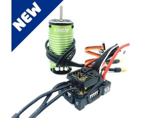 Castle Mamba Micro X2, 16.8V, WP ESC with 4mm Connectors - 1010-4400KV Sensored Combo. ESC contains no internal BEC. Purchase includes an external Castle 10-AMP CC BEC (010-0004-00) that must be installed to operate correctly.