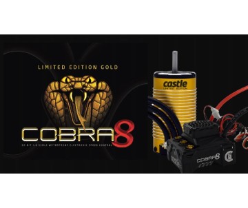 Castle Creations Cobra 8, 25.2V ESC w/ Limited Edition Gold 1515-2200KV V2 Sensored Motor Combo