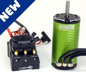 Castle Creations Cobra 10 6S Max, 25.2V Max, 8A PEAK BEC w/1412-2100KV 5mm Sensored Motor