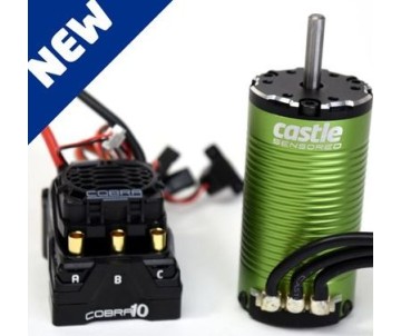 Castle Creations Cobra 10 6S Max, 25.2V Max, 8A PEAK BEC w/1412-3200KV 5mm Sensored Motor