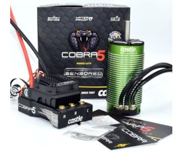 Castle Creations Cobra 5, 8S, 33.6V ESC, 20A PEAK BEC w/2028-800KV Motor Combo